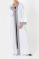 Bright Colour With Geometric Embroidery Abaya RMDL22001