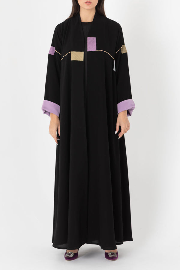 Geometric Multicolor Embroidery Abaya RMD2209