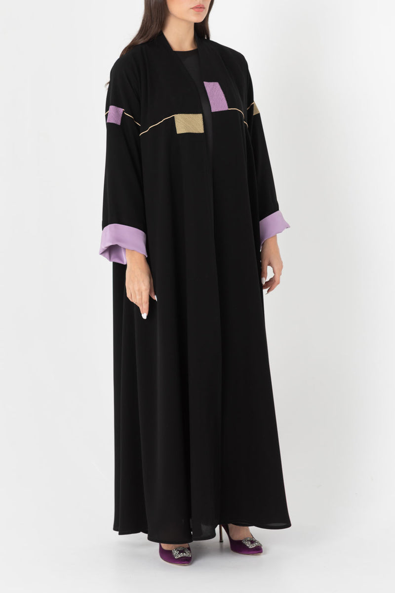 Geometric Multicolor Embroidery Abaya RMD2209