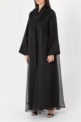 Double Layered With Organza And Silk Abaya RMD2208