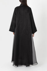 Double Layered With Organza And Silk Abaya RMD2208