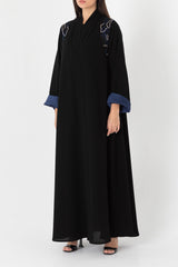 Blue Turn Up Cuffs Abaya RMD2206