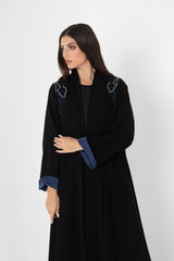 Blue Turn Up Cuffs Abaya RMD2206