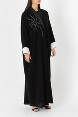 Morning Star White Cuffs Abaya RMD2202