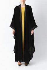 Moroccan Handwork Black Velvet Abaya WV2213