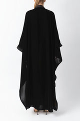 Moroccan Handwork Black Velvet Abaya WV2213