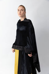 Moroccan Handwork Black Velvet Abaya WV2210