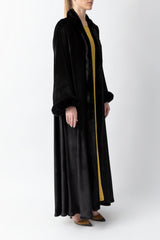 Classy Black Velvet Abaya WV2224