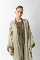 Double Layered Light Green Abaya RMDM2275