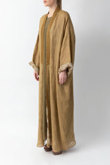 Double Layered Mustard Abaya RMDM2286