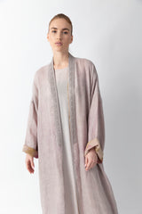 Double Layered Grey Abaya RMDM2287