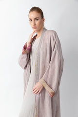 Double Layered Grey Abaya RMDM2287