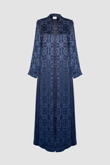 MNPF002-NB Moonlight Concept Navy Blue Motif Jacquard Design