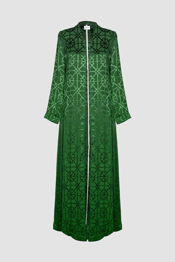 MNPF002-RG Moonlight Concept Royal Green Motif Jacquard Design