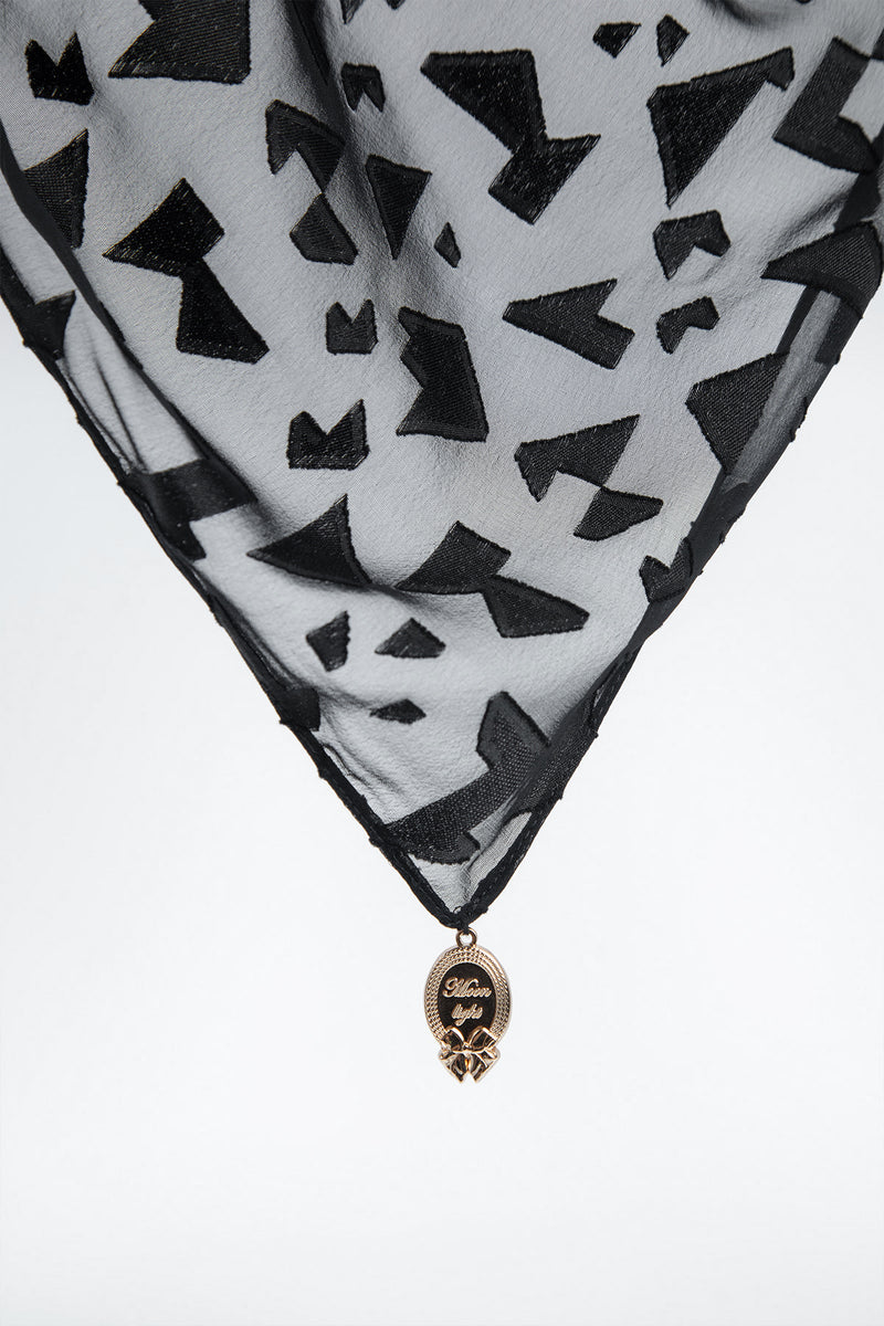 Moonlight Jacquard Chiffon Headscarf 01