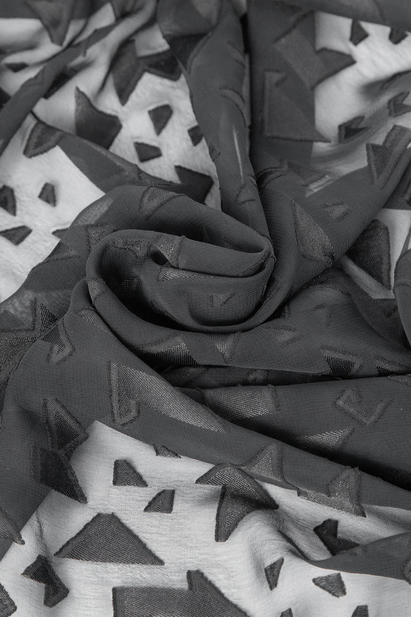 Moonlight Jacquard Chiffon Headscarf 01