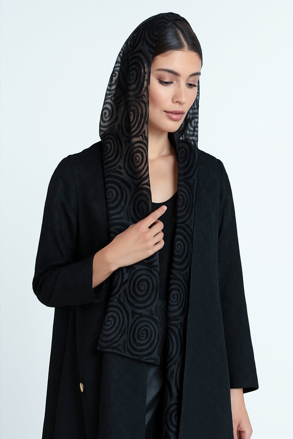 Moonlight Jacquard Chiffon Headscarf 02