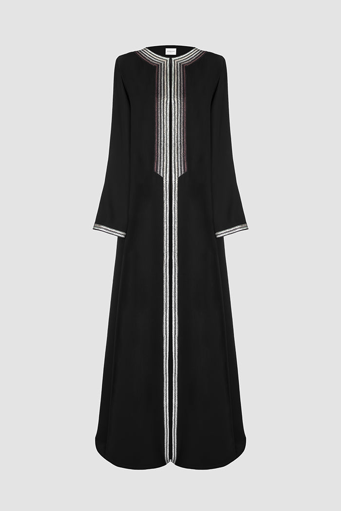 SM2516 Ombré Embroidered Flared Abaya