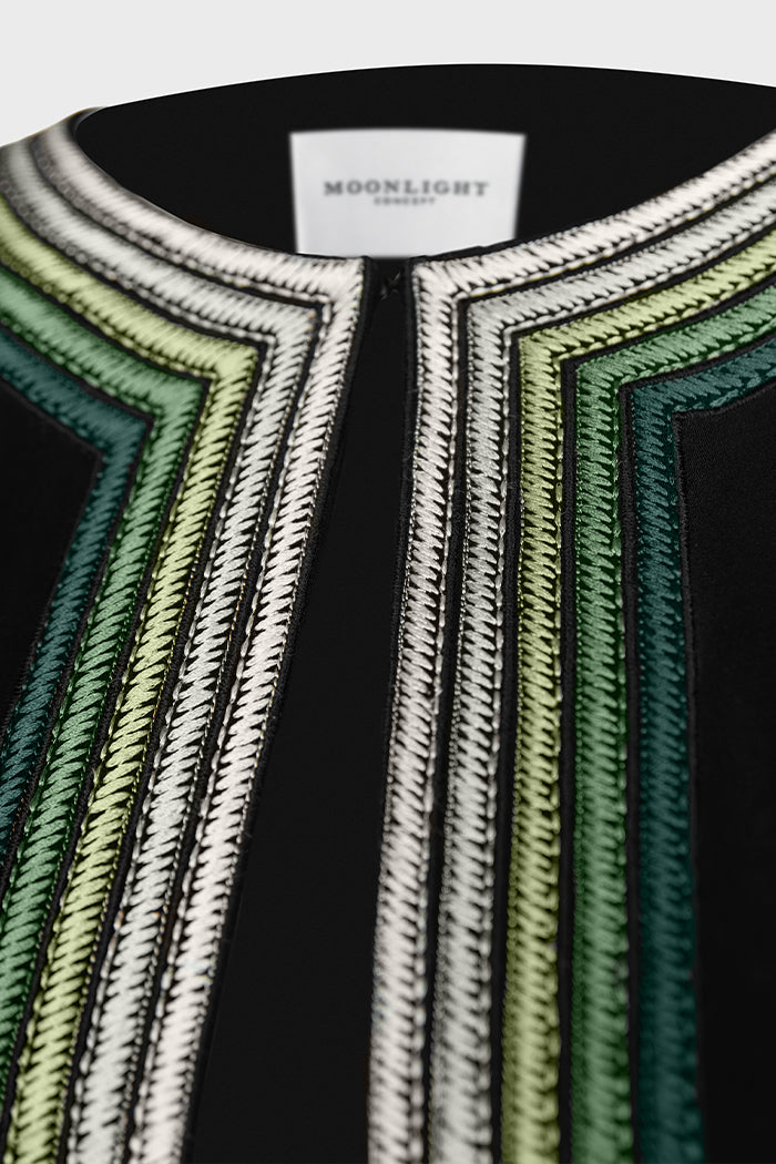 SM2516 Ombré Embroidered Flared Abaya
