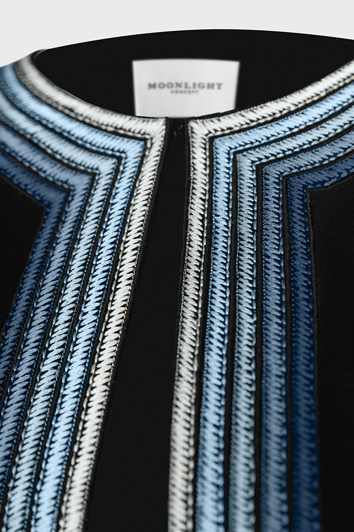 SM2516 Ombré Embroidered Flared Abaya