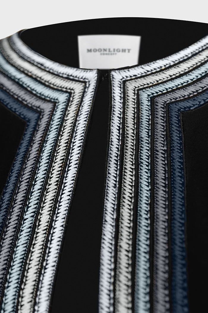 SM2516 Ombré Embroidered Flared Abaya