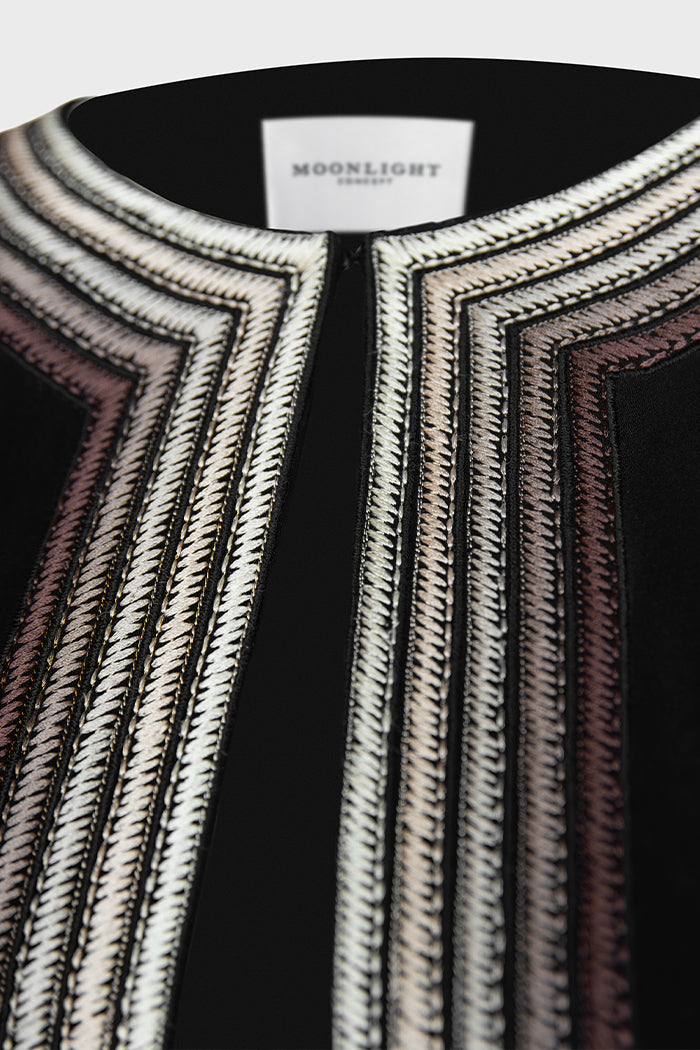 SM2516 Ombré Embroidered Flared Abaya