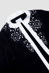 SM2520 – The Artisanal Contrast Flared Abaya