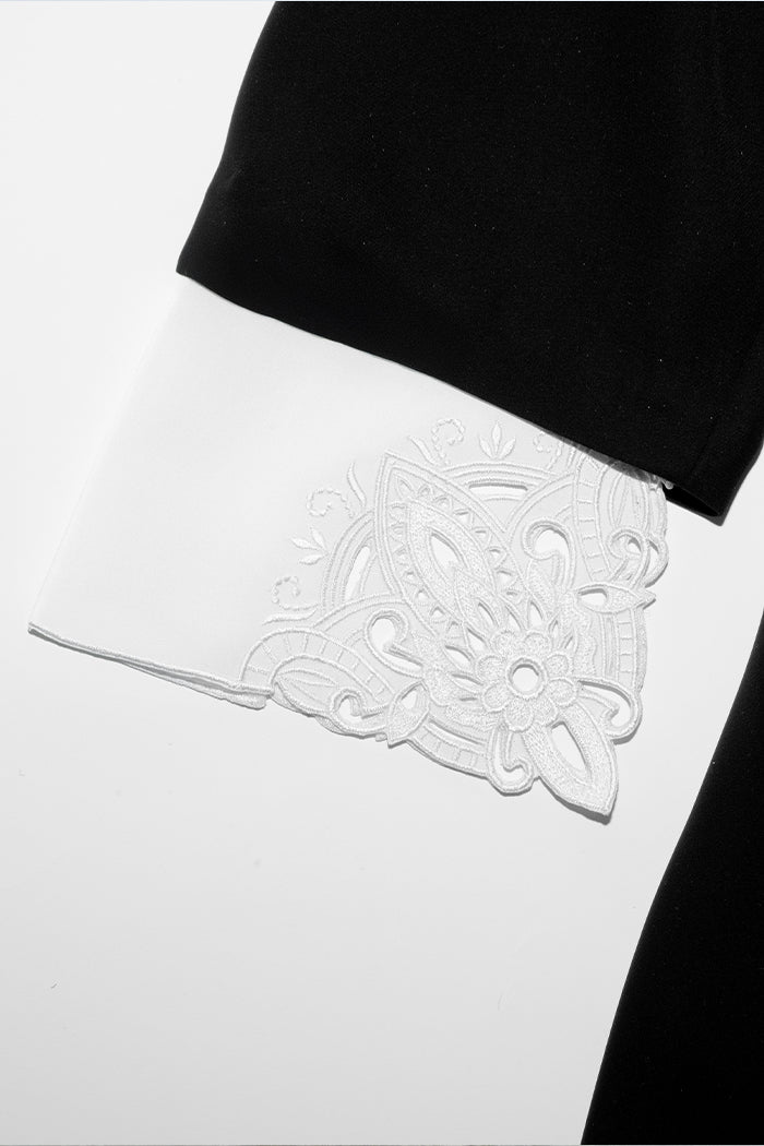 SM2520 – The Artisanal Contrast Flared Abaya