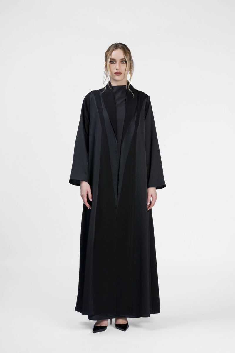 RMD2402-BLK Midnight Serenity Black Abaya