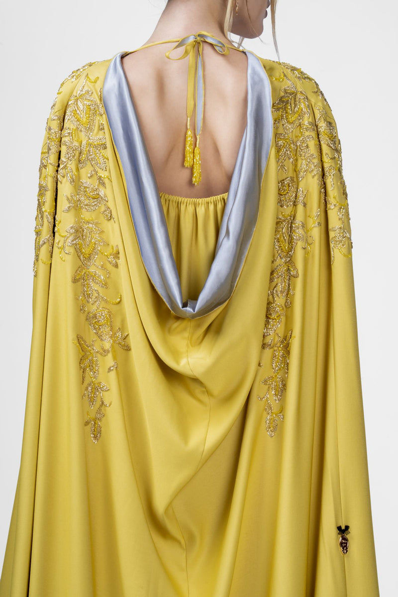 RMDHC2404 Illuminated Elegance Satin Silk Haute Couture Abaya