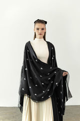 EAA2406 Butterfly Cut Organza Elegant Abaya