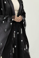 EAA2406 Butterfly Cut Organza Elegant Abaya