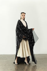 EAA2406 Butterfly Cut Organza Elegant Abaya