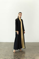 EAA2402 Classic Black Embroidered Abaya