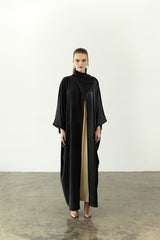 EAA2409 Overlay Crepe Abaya