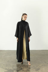 EAA2409 Overlay Crepe Abaya