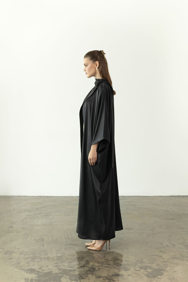 EAA2409 Overlay Crepe Abaya