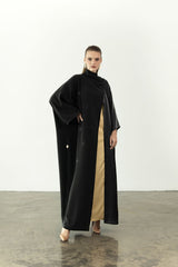 EAA2409 Overlay Crepe Abaya