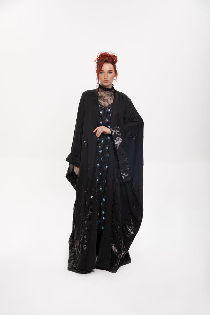 SM2417 Starry Splendor Butterfly Abaya