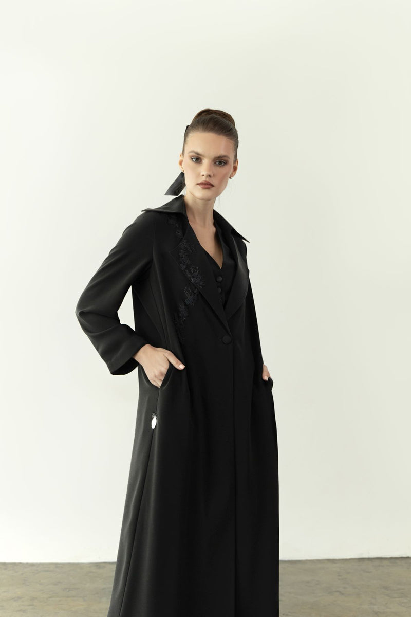 EAA2404 A-Line Crepe Elegance Abaya