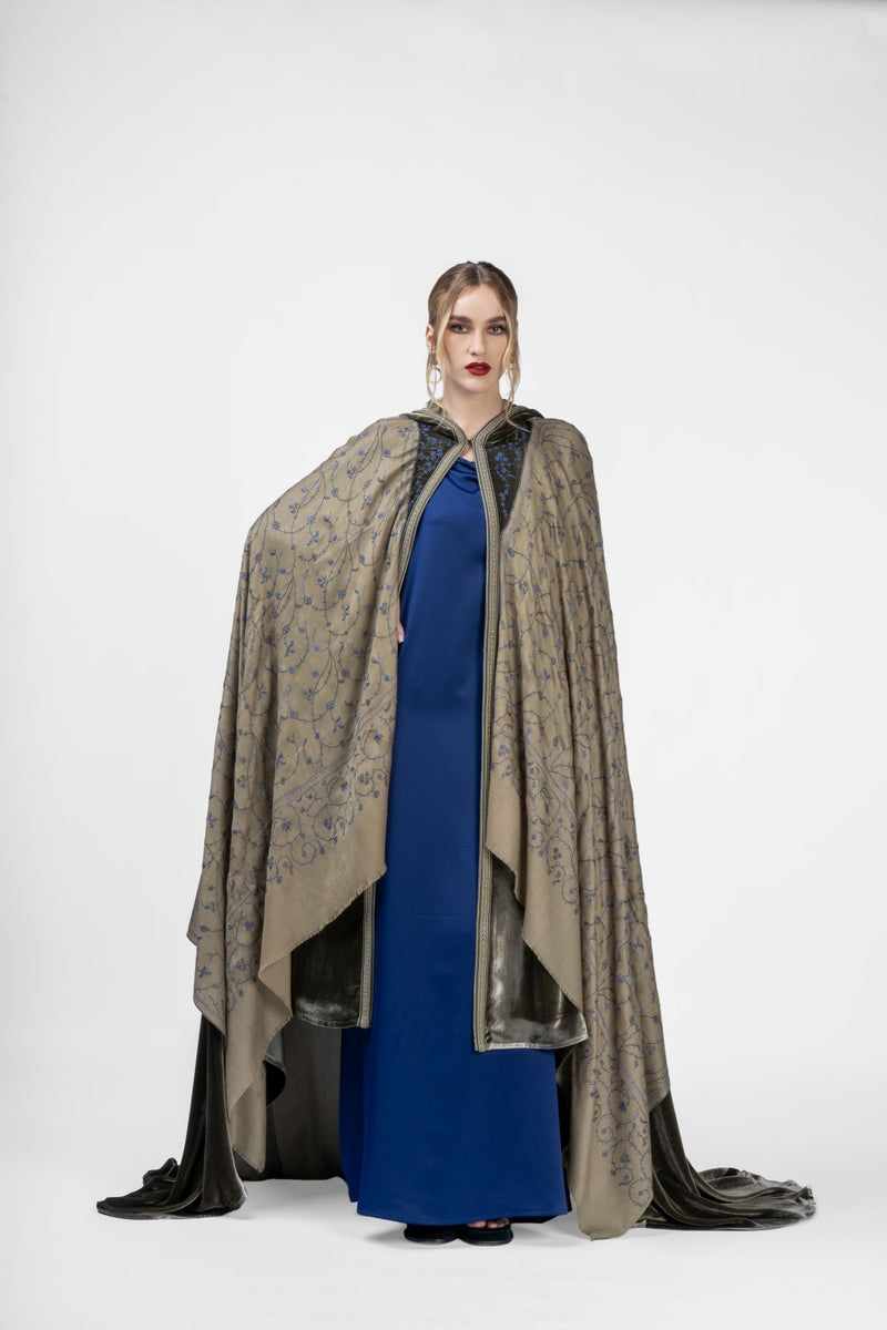 RMDHC2407 Enchanted Sage Haute Couture Hooded Abaya