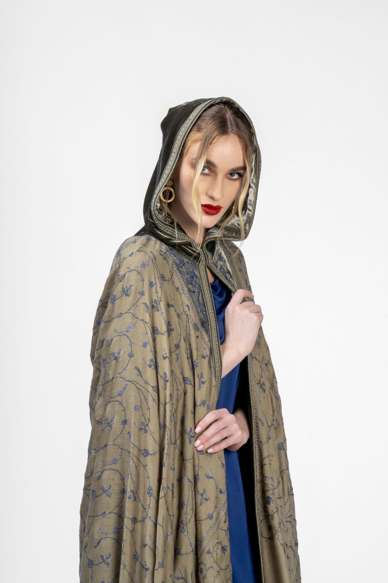 RMDHC2407 Enchanted Sage Haute Couture Hooded Abaya