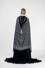 RMDHC2406 Luxurious Noir Velvet Haute Couture Abaya