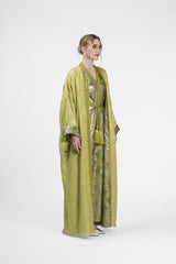 RMDB2401-LGRN Sunny Serenade Kimono Abaya- Full set