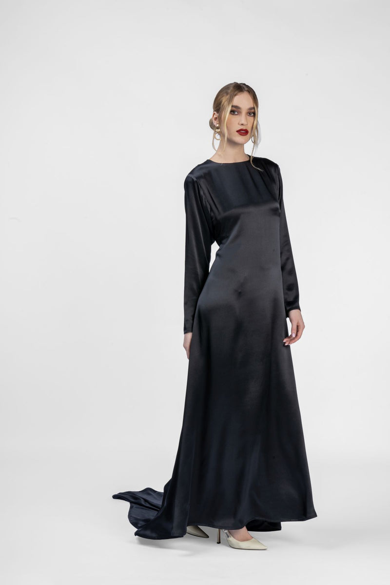 RMDHC2401 Swarovski Encrusted Organza  Haute Couture Abaya