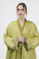 RMDB2401-LGRN Sunny Serenade Kimono Abaya- Full set