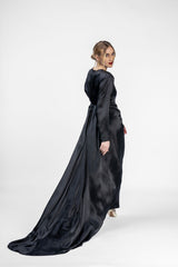 RMDHC2401 Swarovski Encrusted Organza  Haute Couture Abaya