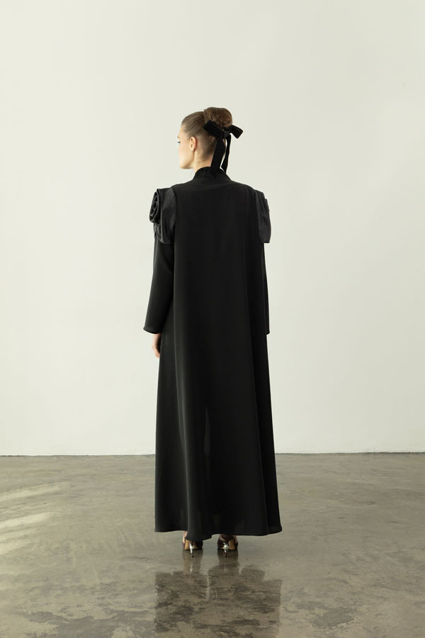 EAA2411 Rose Sleeve Tailored Abaya