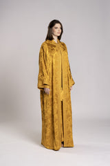 RMDML2501A- YELLOW Hooded Moroccan Elegance Abaya