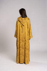 RMDML2501A- YELLOW Hooded Moroccan Elegance Abaya